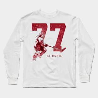 T.J. Oshie Washington Grunge Long Sleeve T-Shirt